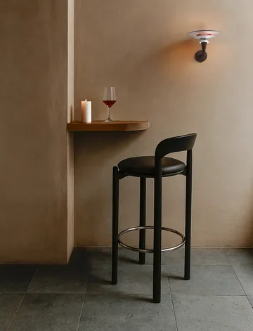 Diablo vegglampe Ø20 cm - Mattsvart-blankrød - Belid