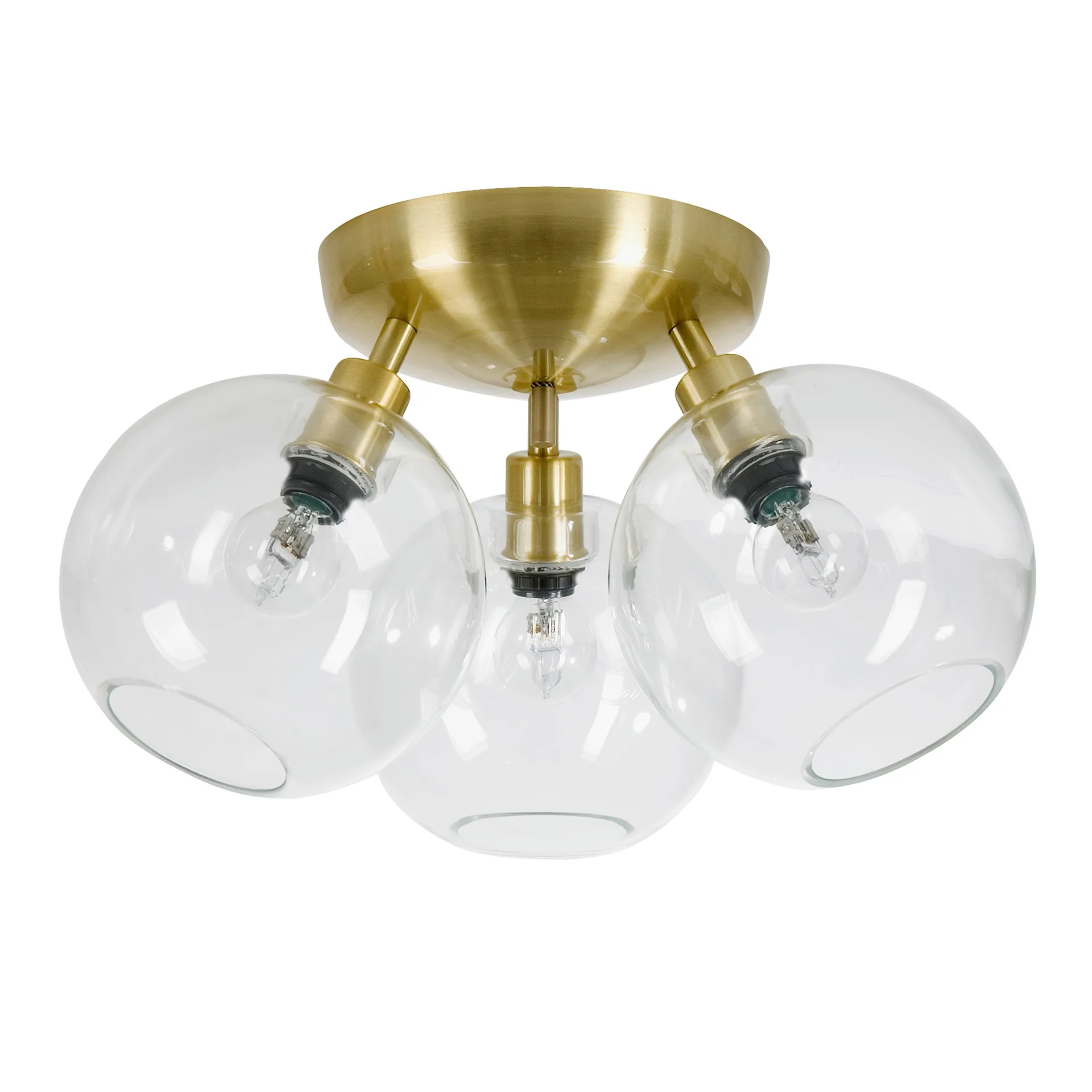 Gloria plafond Ø33 cm, Messing-klar Belid