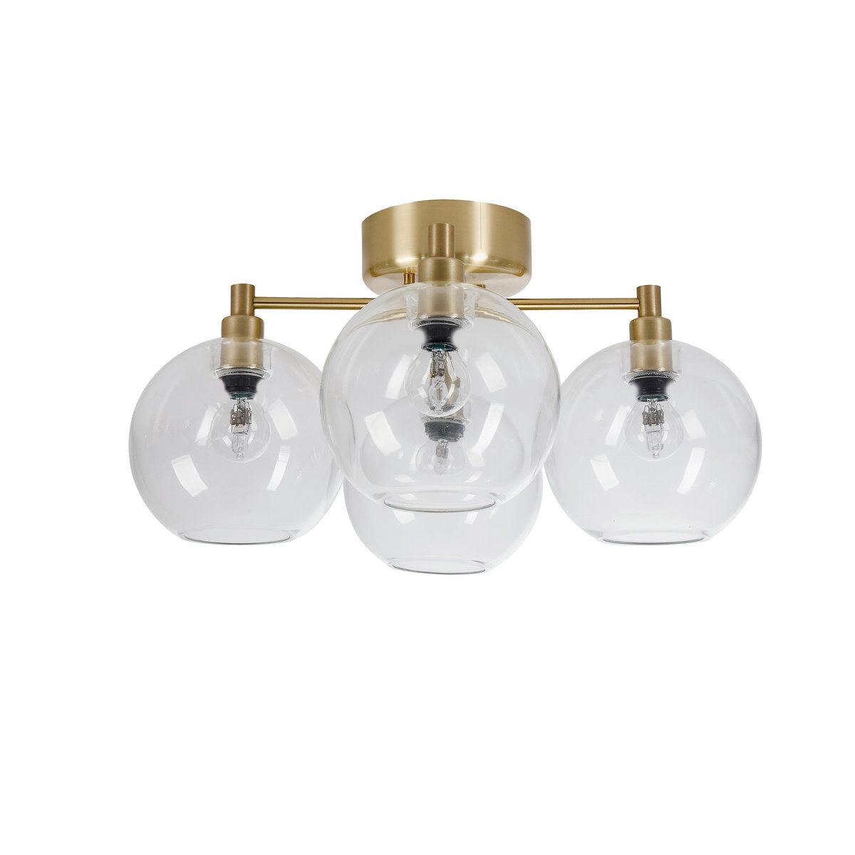 Belid Gloria plafond messing, klart glass