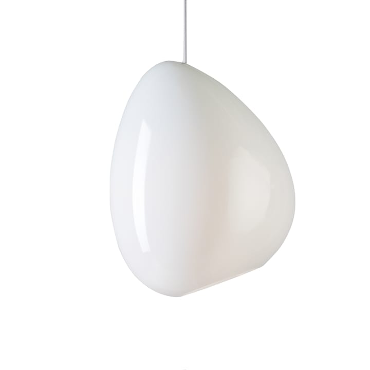 Ocean taklampe opalglass - hvit stoffledning - Belid