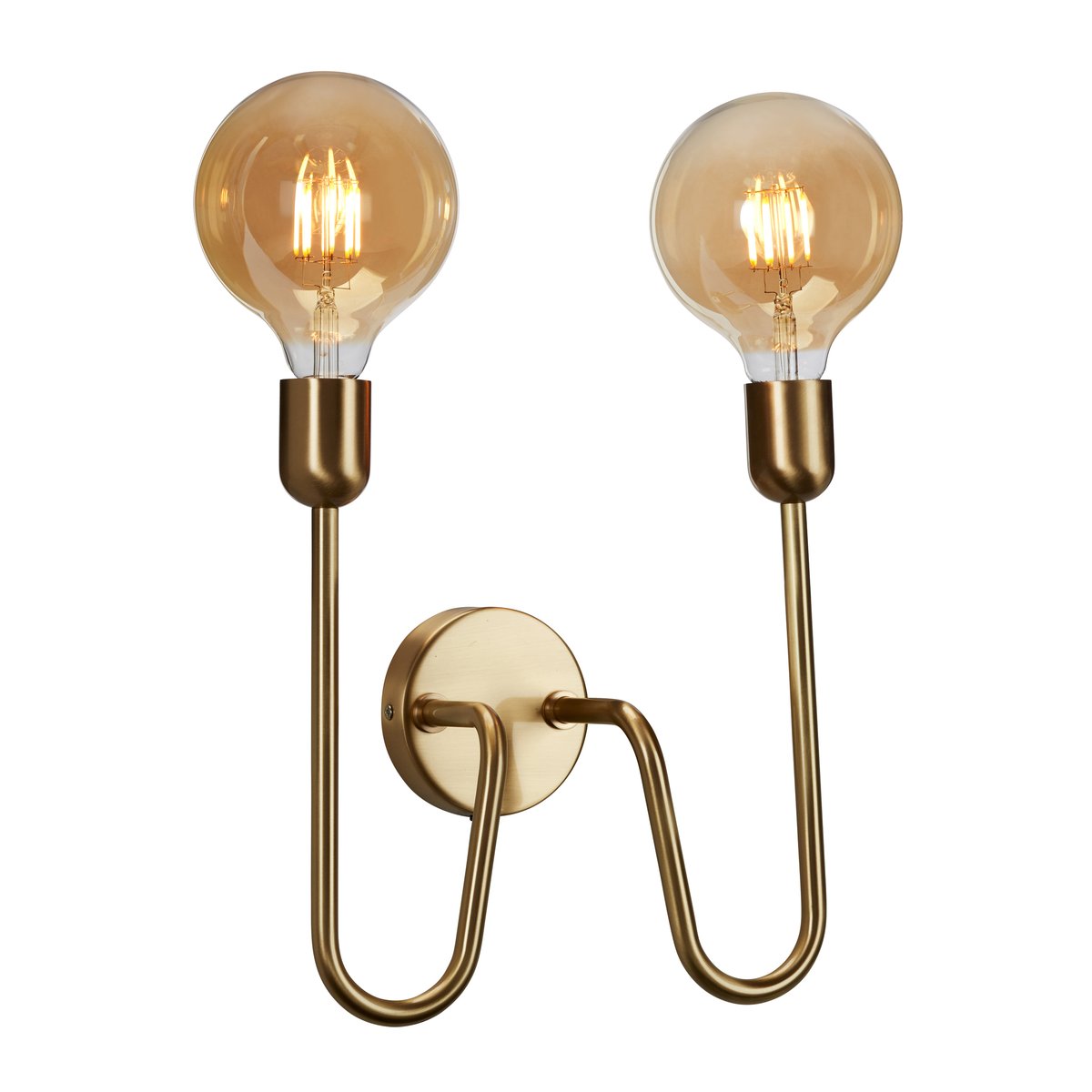 Belid Regal Duo vegglampe stikkontakt Messing