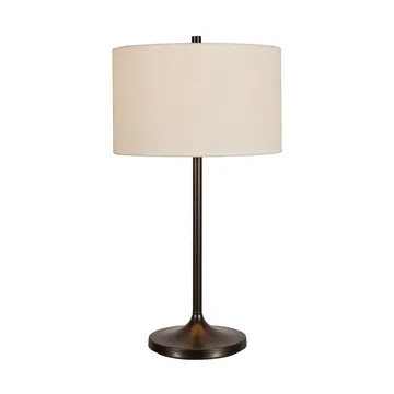 Soft bordlampe - Lin hvit-metallic bronse, Ø34x64 cm - Belid