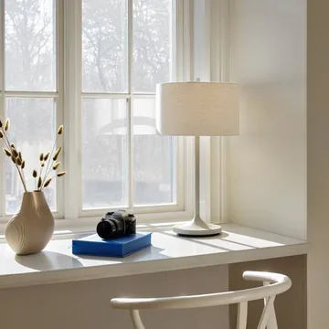 Soft bordlampe - Lin hvit-sand, Ø34x64 cm - Belid