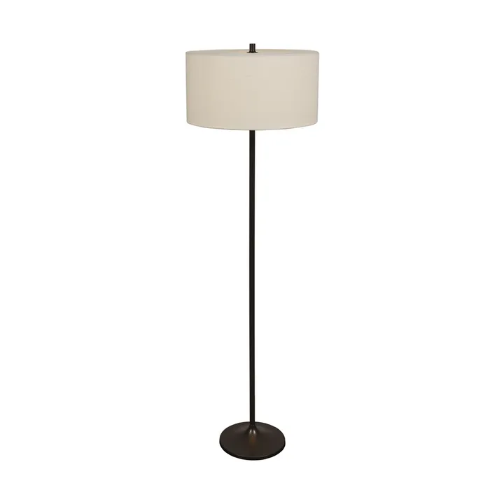 Soft gulvlampe - Lin hvit-metallic bronse, Ø44x149,5 cm - Belid