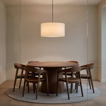 Soft pendel Ø 40 cm - Lin hvit-metallisk bronse, Ø60 cm - Belid