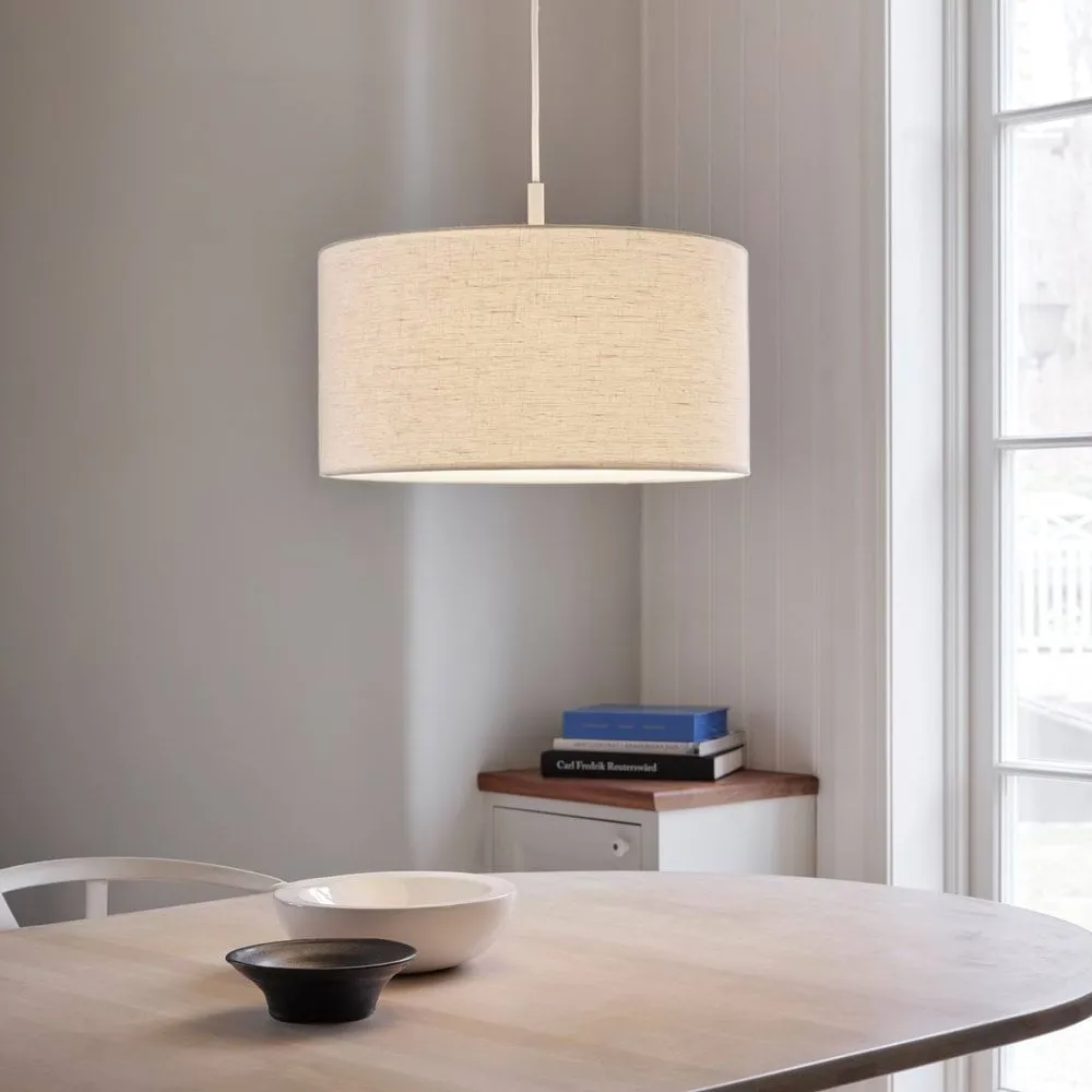 Soft pendel Ø 40 cm, Lin hvit-sand, Ø44 cm Belid