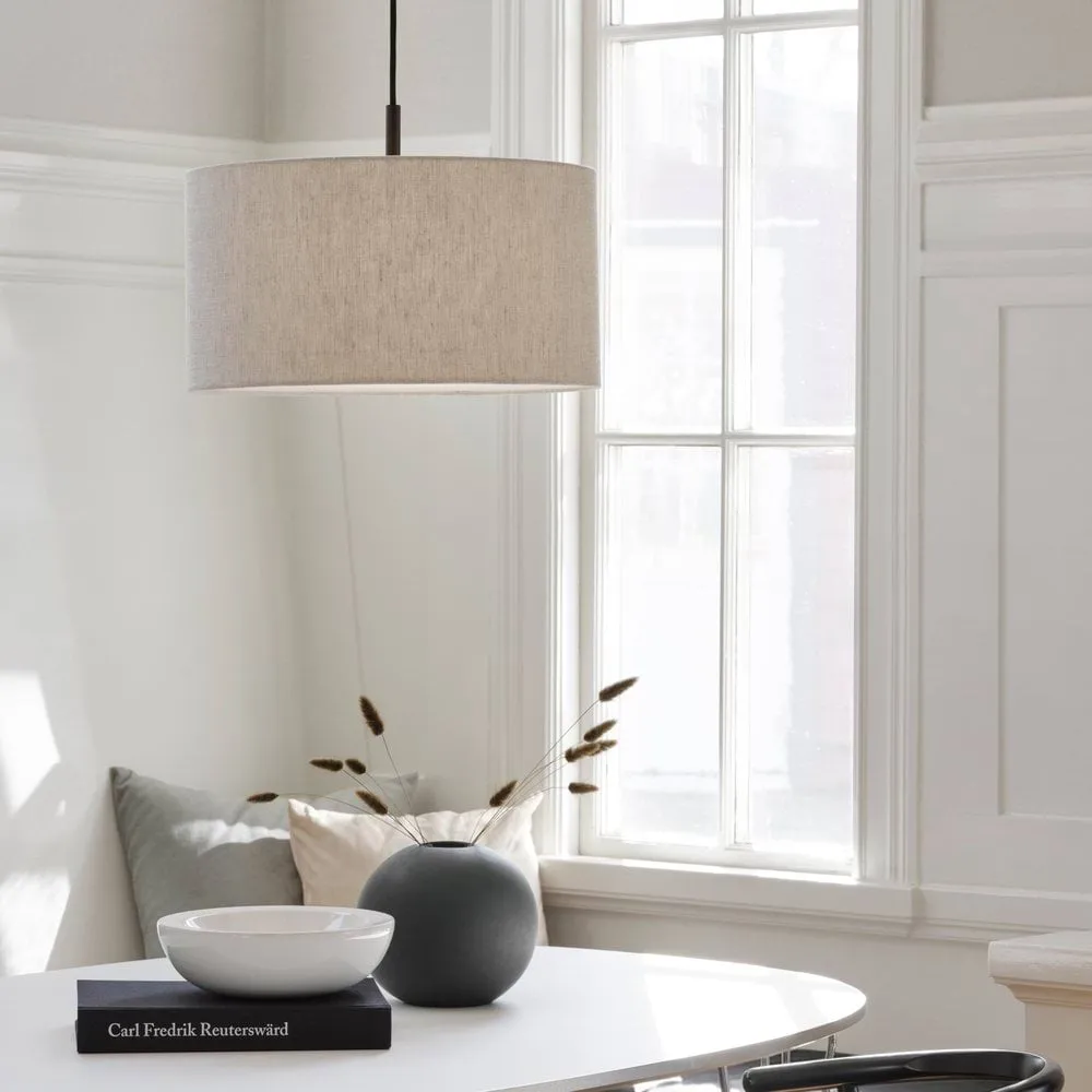 Soft pendel Ø 40 cm, Lin natur-metallic bronse, Ø44 cm Belid
