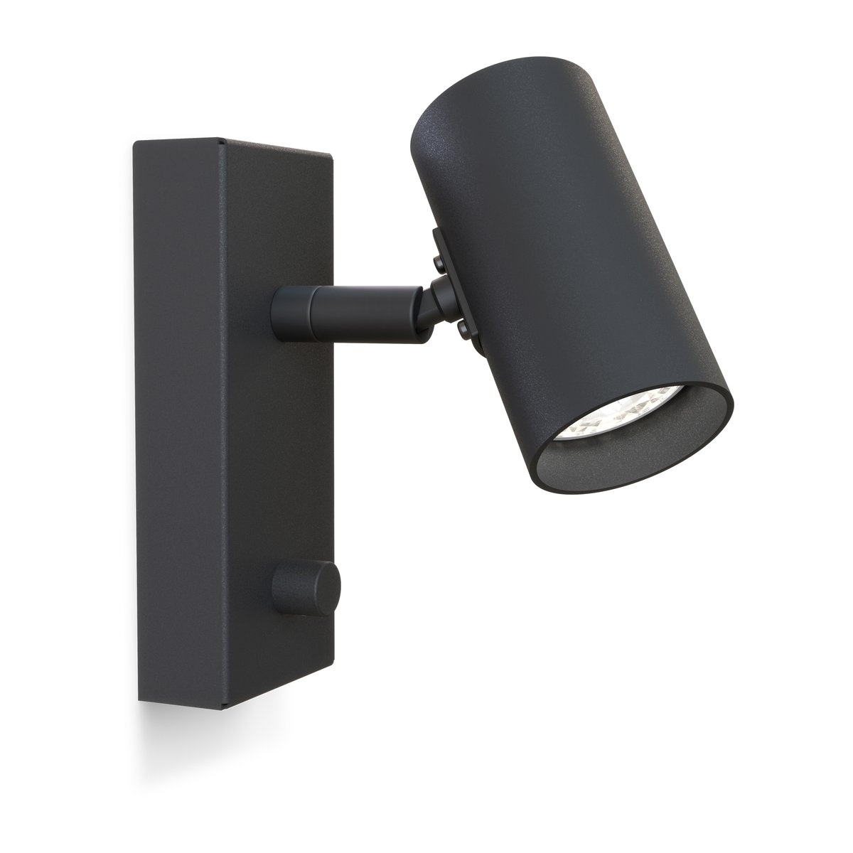 Belid Tyson vegglampe Ø 5,5 cm Svart struktur