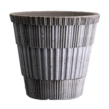 Atlas raw krukke med fat - Grey, Ø18 cm - Bergs Potter