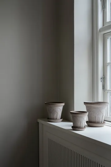 Fleur potte med fat 2 deler - Grey, Ø12 cm - Bergs Potter