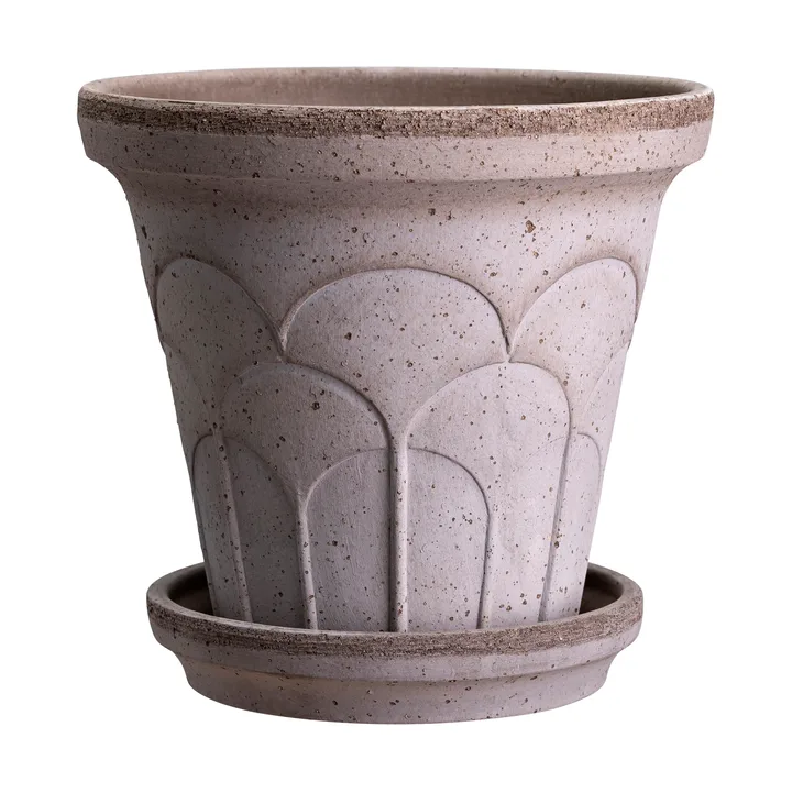 Fleur potte med fat 2 deler - Grey, Ø18 cm - Bergs Potter