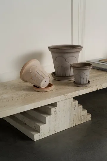 Fleur potte med fat 2 deler - Grey, Ø21 cm - Bergs Potter