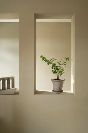 Fleur potte med fat 2 deler - Grey, Ø21 cm - Bergs Potter