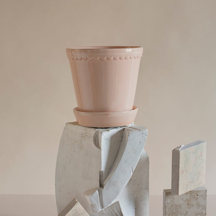 Helena krukke glasert Ø16 cm, Quartz rose Bergs Potter