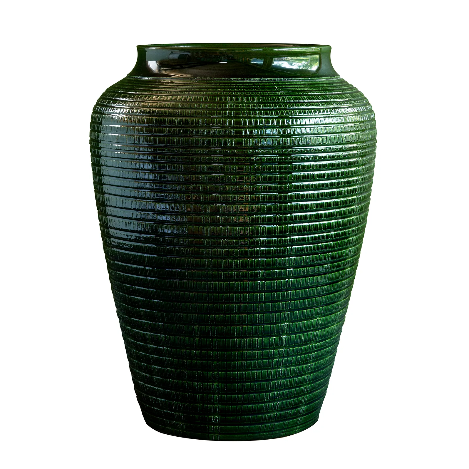 Willow vase glassert 35 cm, Green emerald Bergs Potter