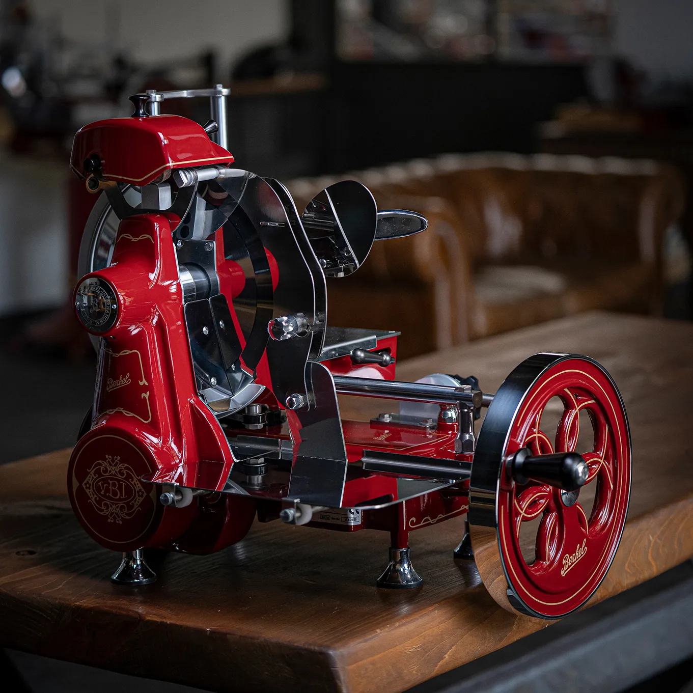 B2 Flywheel slicer manuell skjæremaskin, Red Berkel
