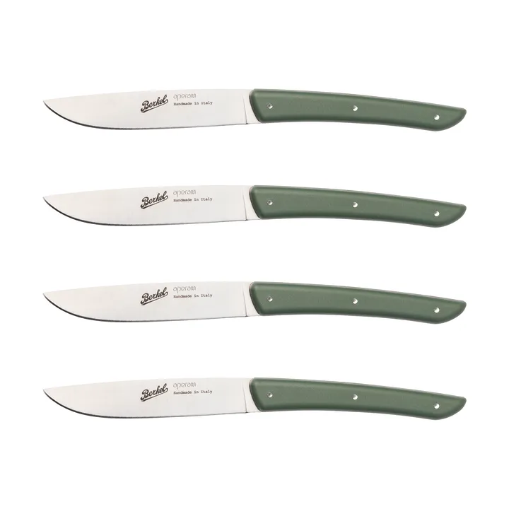 Color kjøttkniv 4-pakning 11 cm - Olive Green - Berkel