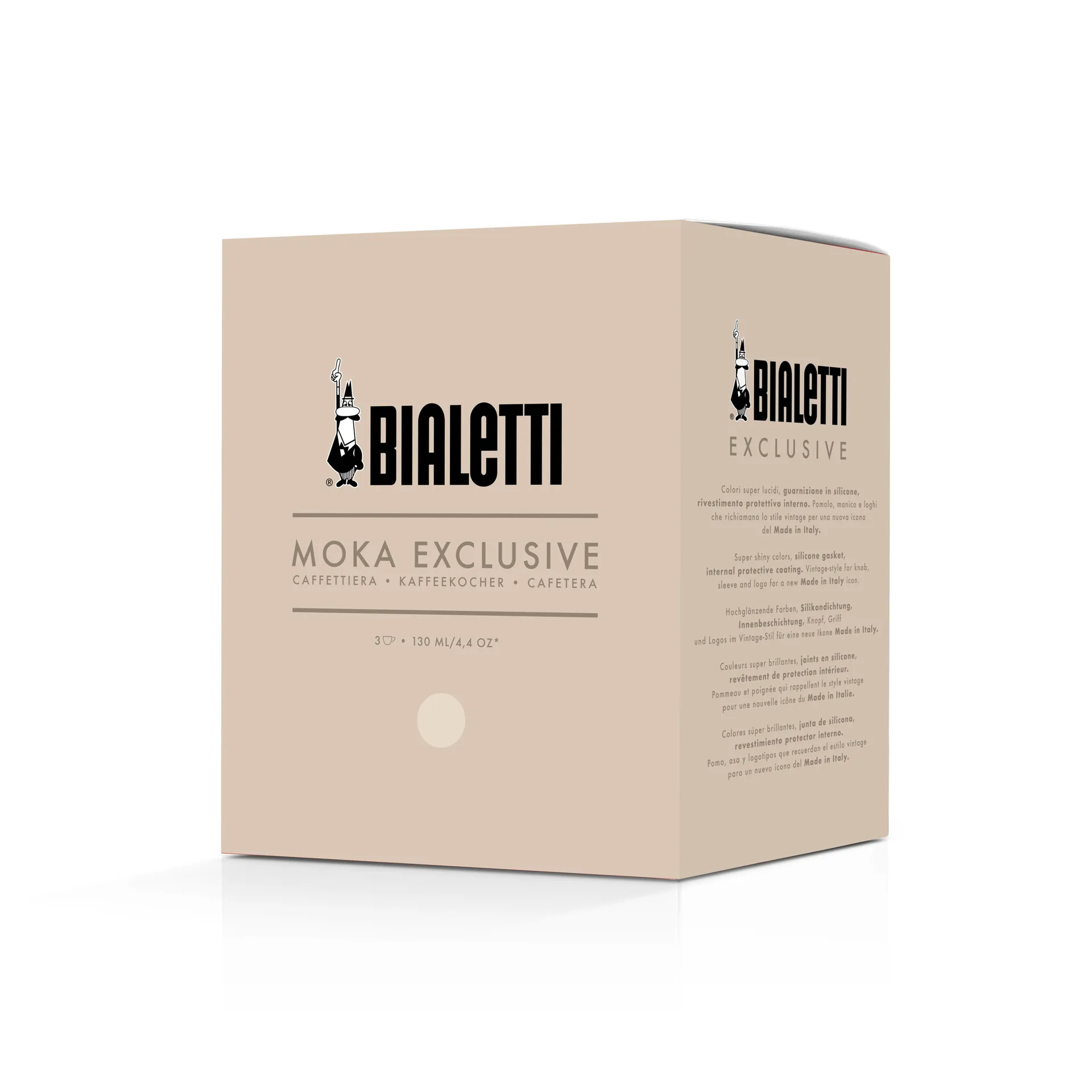 Bialetti eksklusiv mokkakanne, Creme, 3 kopper Bialetti