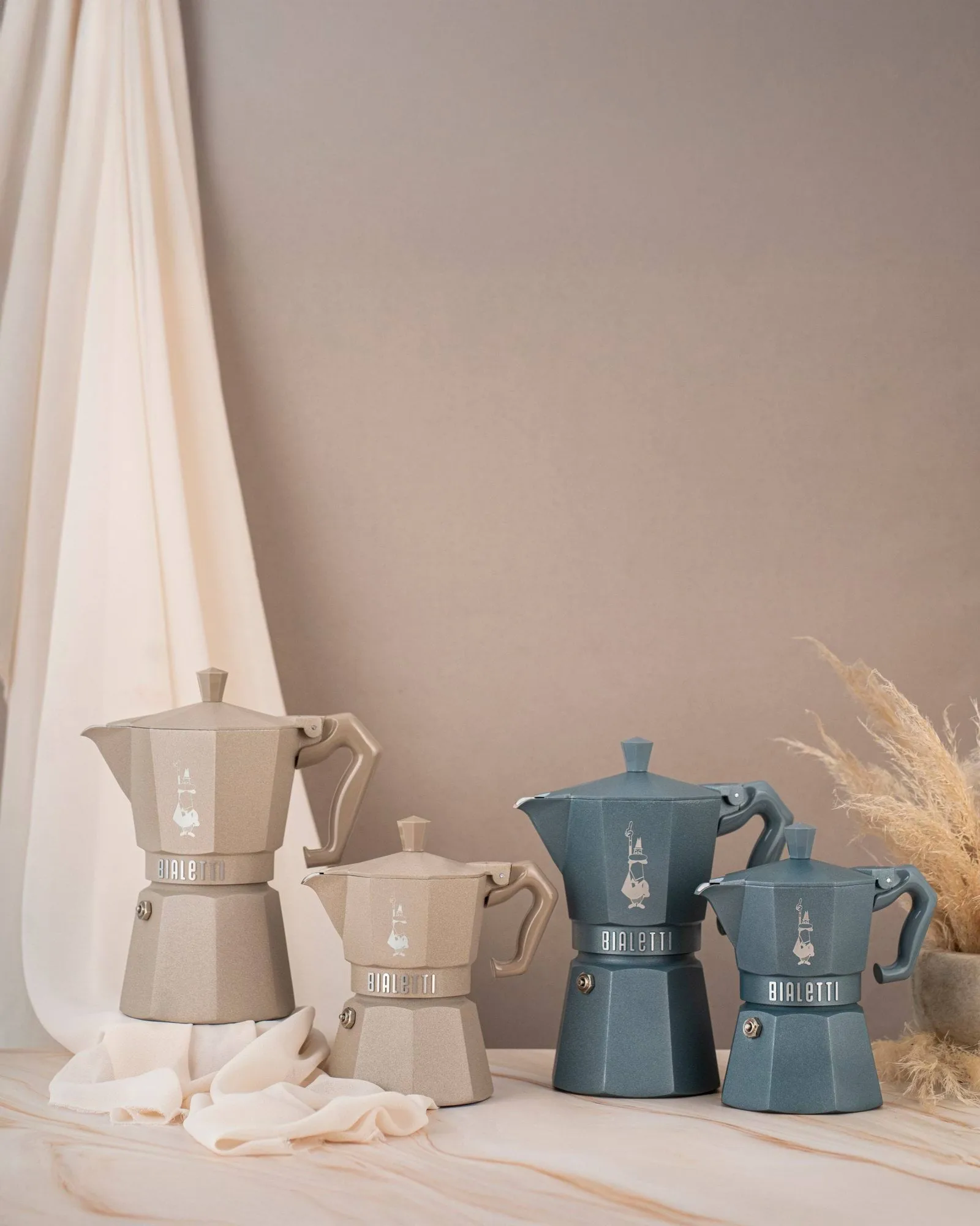Bialetti eksklusiv mokkakanne induksjon, Beige, 3 kopper Bialetti