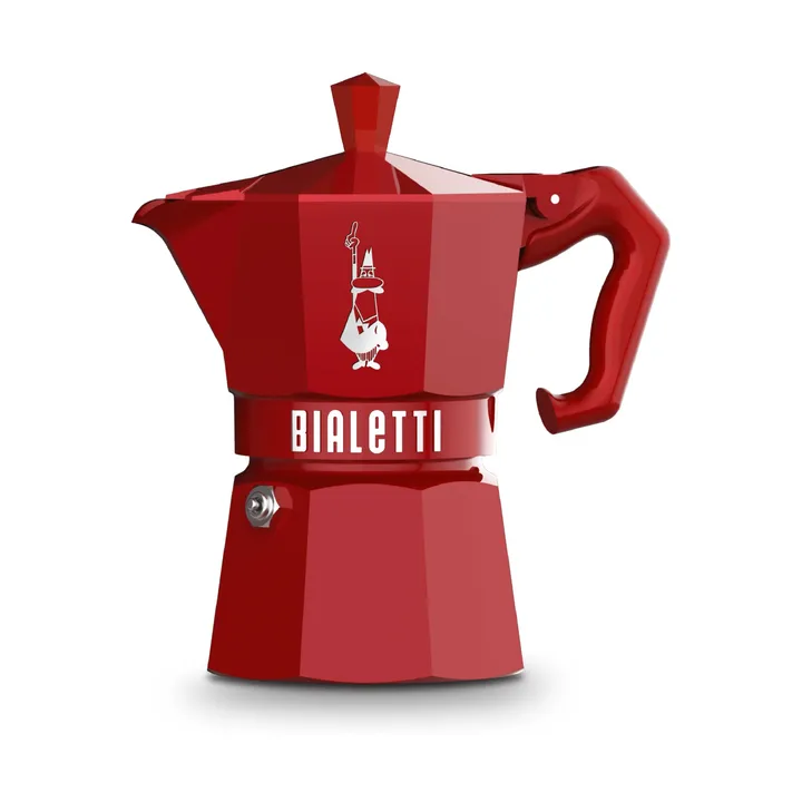 Bialetti eksklusiv mokkakanne - Rød, 3 kopper - Bialetti