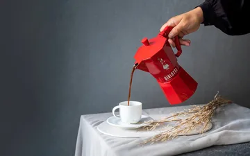 Bialetti eksklusiv mokkakanne - Rød, 3 kopper - Bialetti