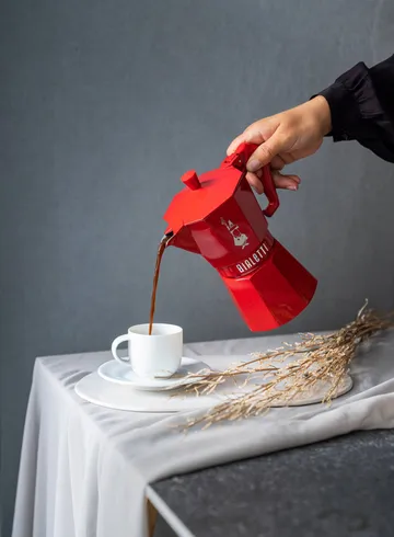 Bialetti eksklusiv mokkakanne - Rød, 6 kopper - Bialetti