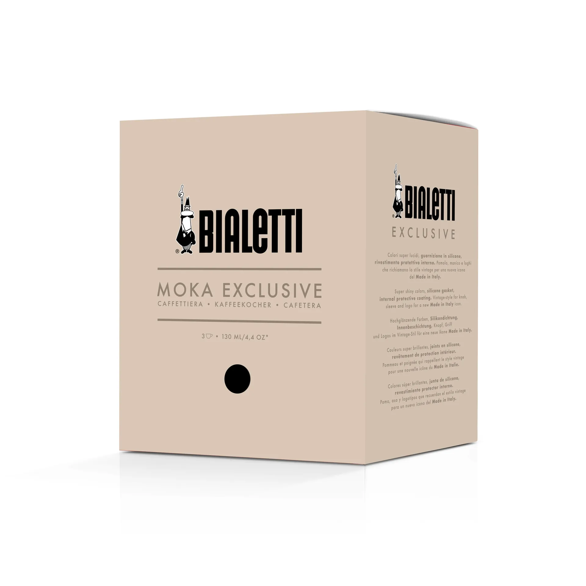 Bialetti eksklusiv mokkakanne, Svart, 3 kopper Bialetti
