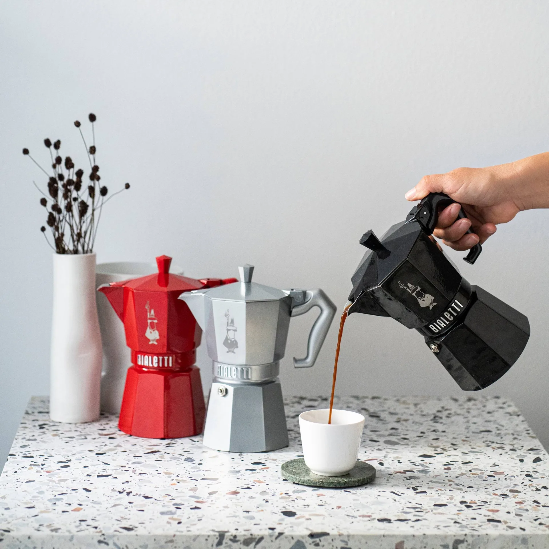 Bialetti eksklusiv mokkakanne, Svart, 3 kopper Bialetti