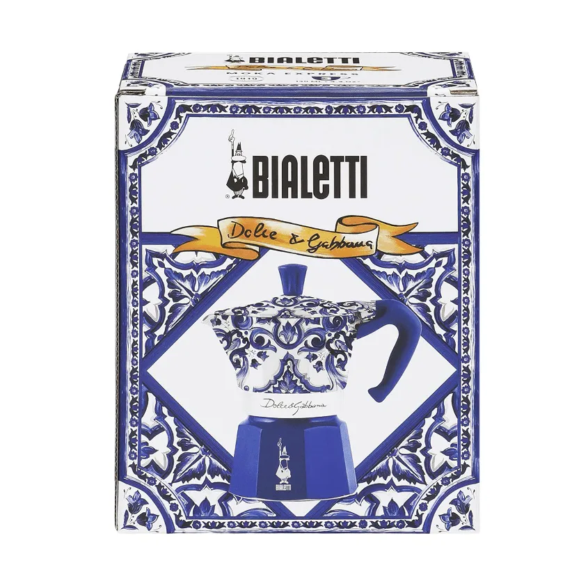 Bialetti x Dolce & Gabbana mokkakanne, Mediterraneo, 3 kopper Bialetti