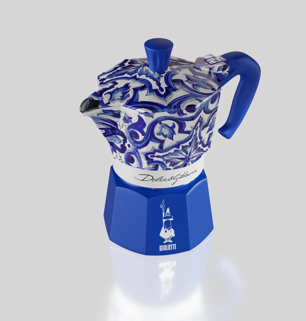 Bialetti x Dolce & Gabbana mokkakanne, Mediterraneo, 3 kopper Bialetti