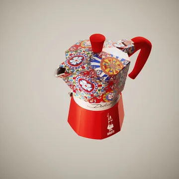 Bialetti x Dolce & Gabbana mokkakanne - Sicilian cart, 3 kopper - Bialetti