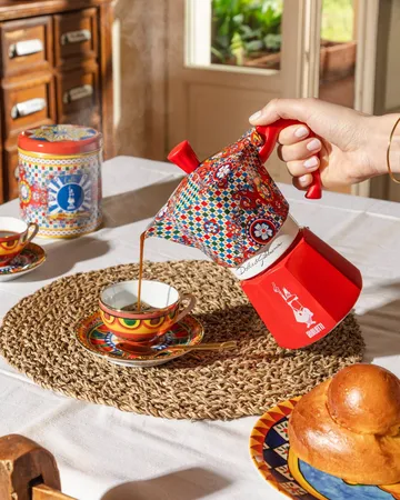 Bialetti x Dolce & Gabbana mokkakanne - Sicilian cart, 3 kopper - Bialetti
