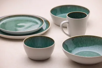 Bitz bolle gastro Ø12 cm - Hvit-grønn - Bitz