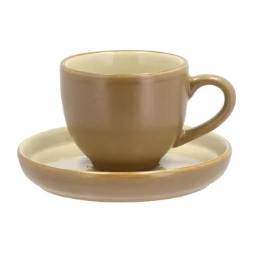 Bitz espressokopp med fat 7 cl matt - Wood-sand - Bitz