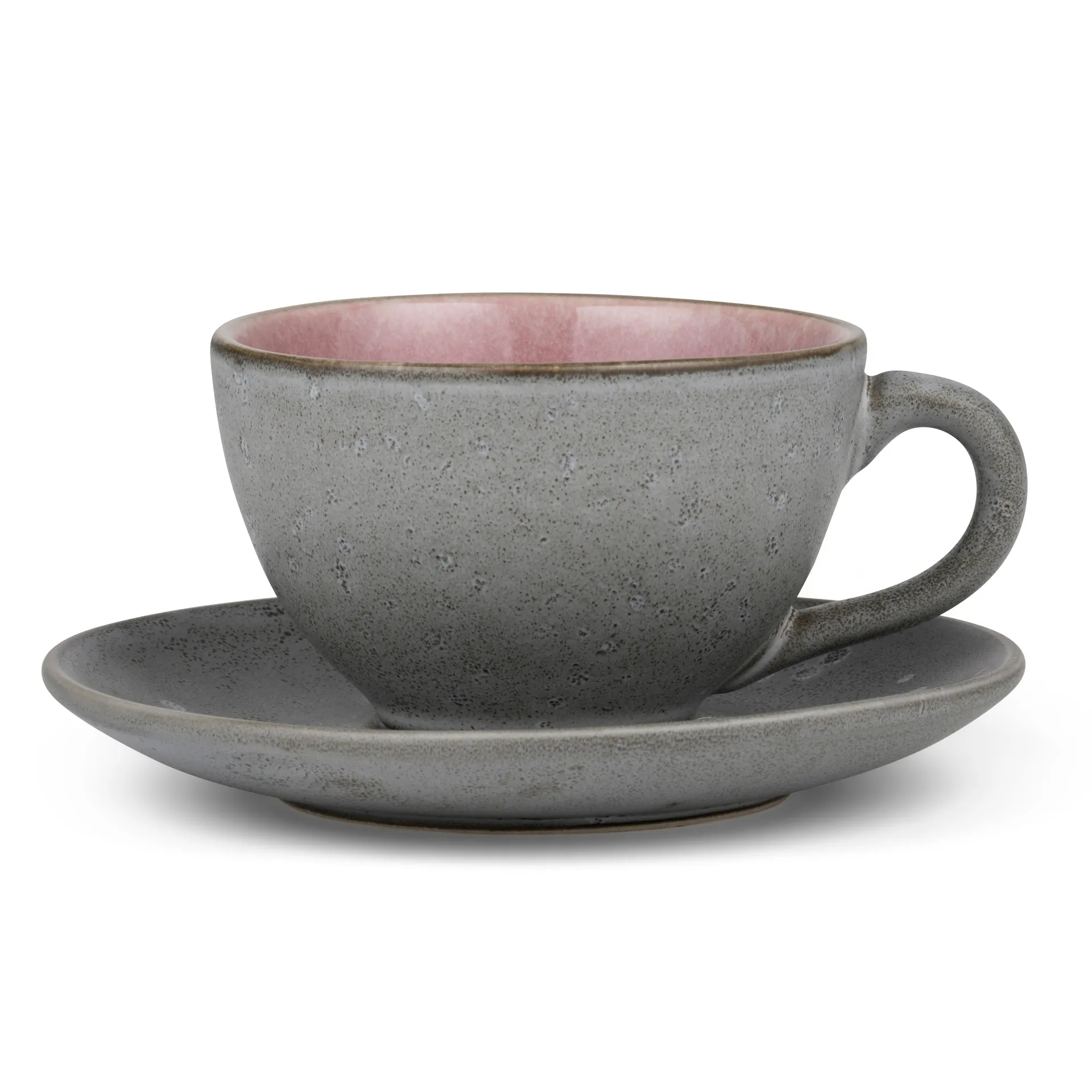 Bitz kopp med teskål grå, Rosa Bitz