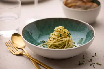 Bitz pastaskål gastro Ø20 cm - Hvit-grønn - Bitz