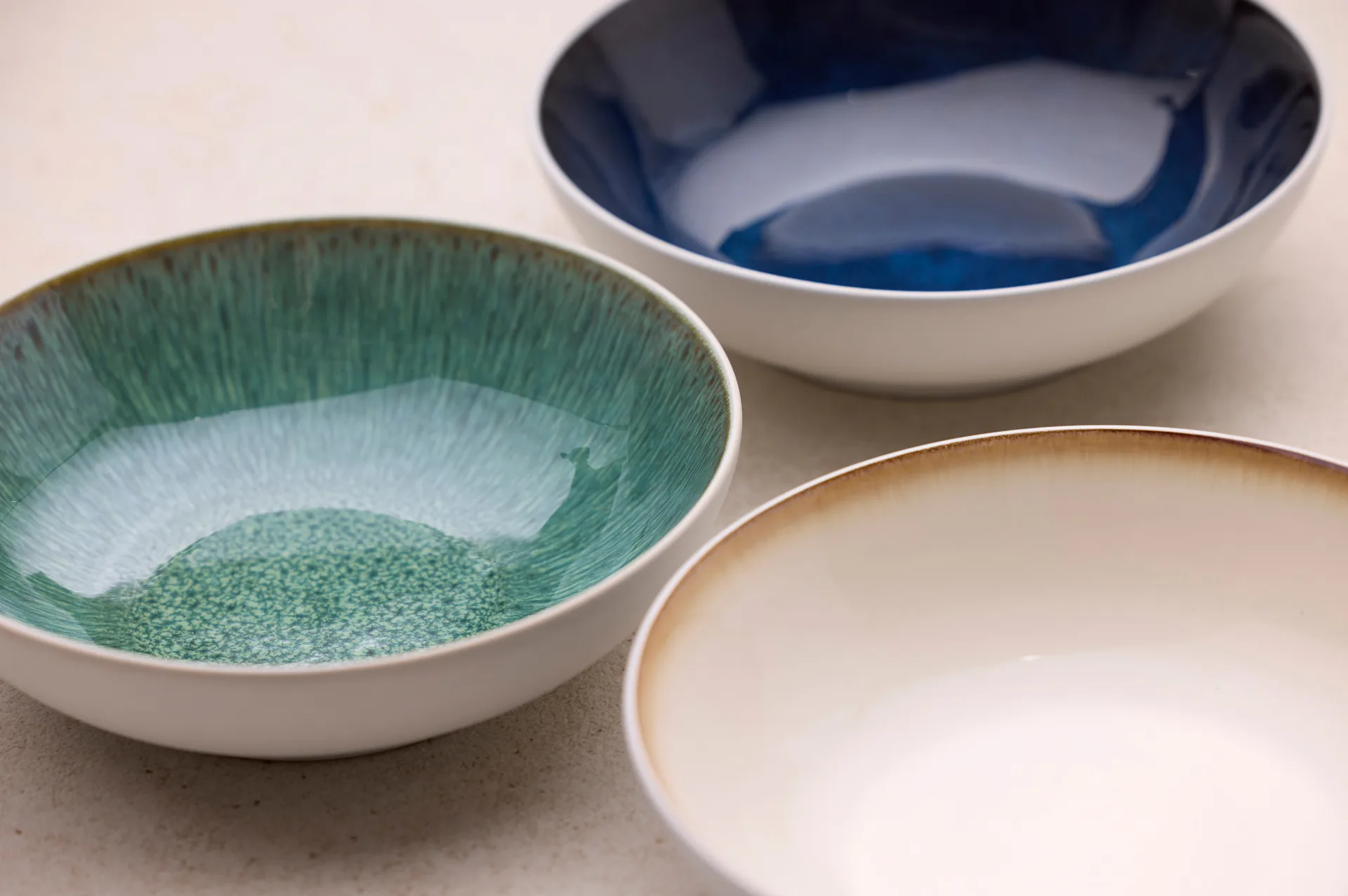 Bitz pastaskål gastro Ø20 cm, Hvit-grønn Bitz