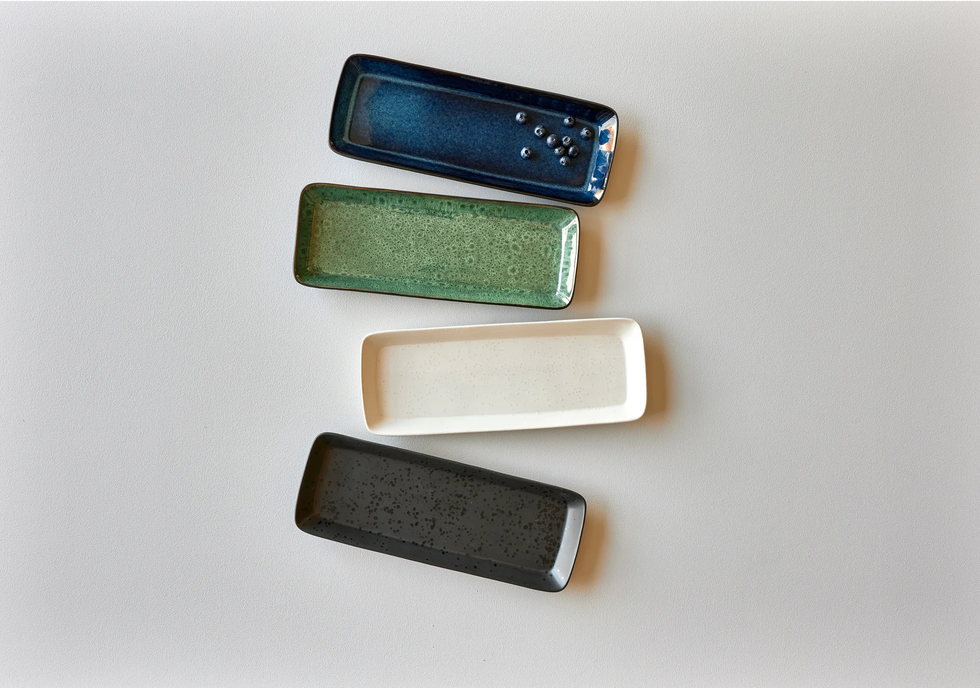 Bitz serveringsfat 38x14 cm, Svart-grønn Bitz