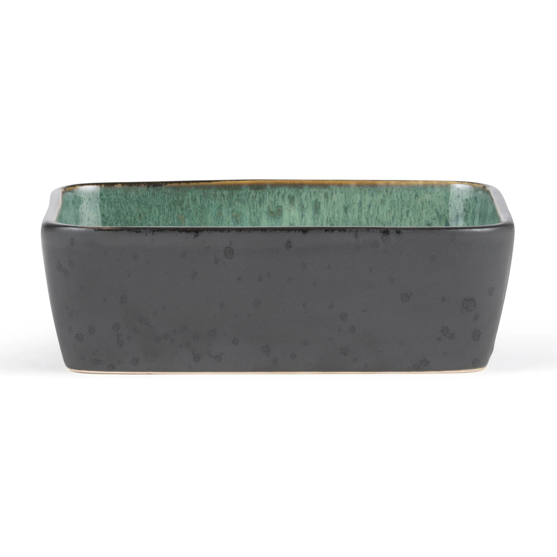Bitz serveringsfat svart 19x14 cm, Grønn Bitz