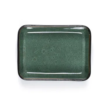 Bitz serveringsfat svart 19x14 cm - Grønn - Bitz