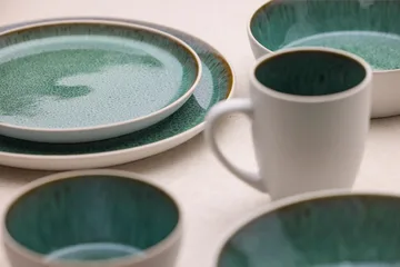 Bitz suppeskål Ø 18 cm - Hvit-grønn - Bitz