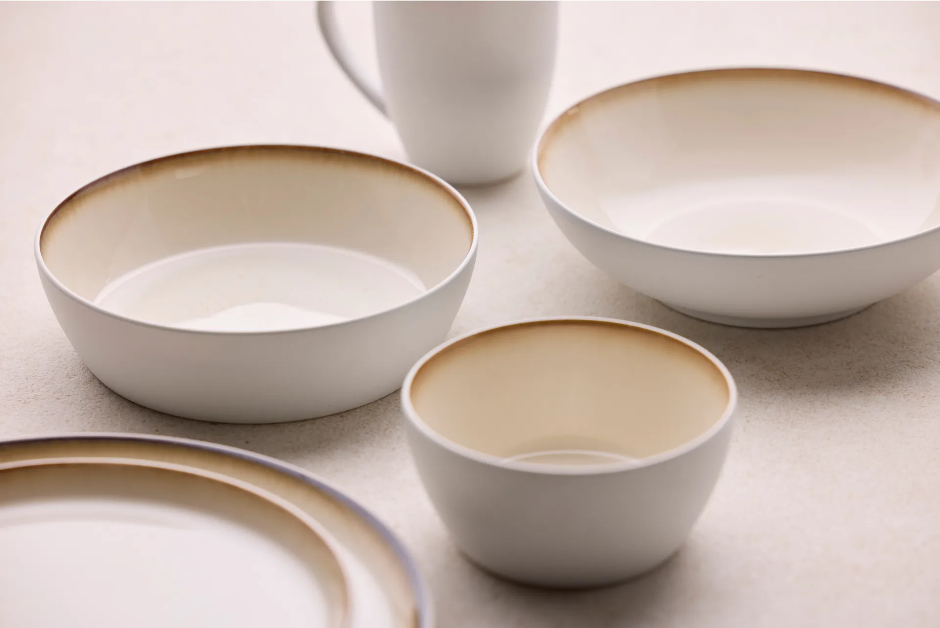 Bitz suppeskål Ø 18 cm, Hvit-kremhvit Bitz