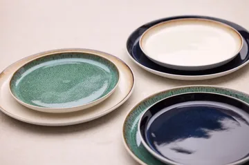 Bitz tallerken gastro Ø 21 cm - Hvit-grønn - Bitz