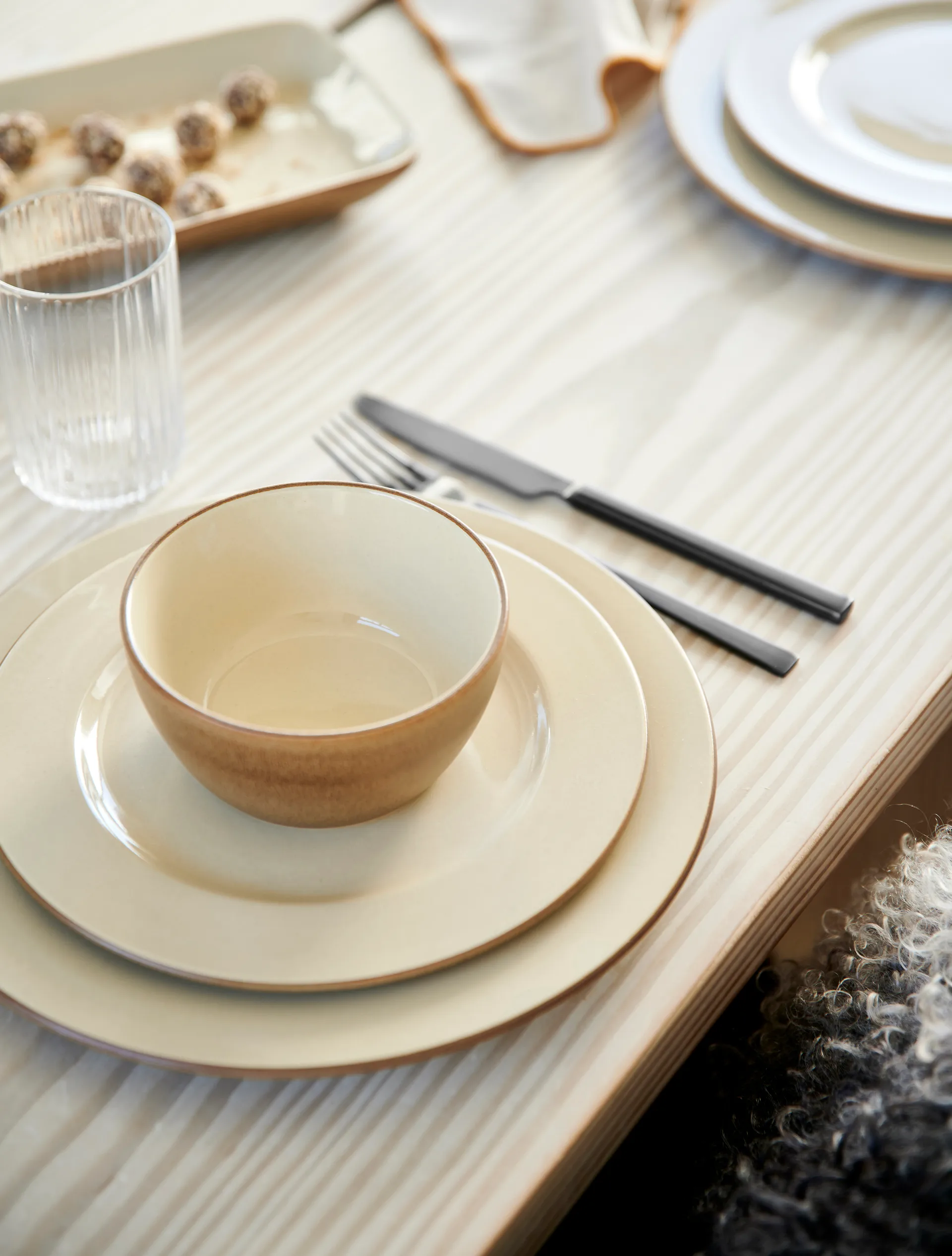 Bitz Wood desserttallerken Ø 22 cm, Wood-sand Bitz