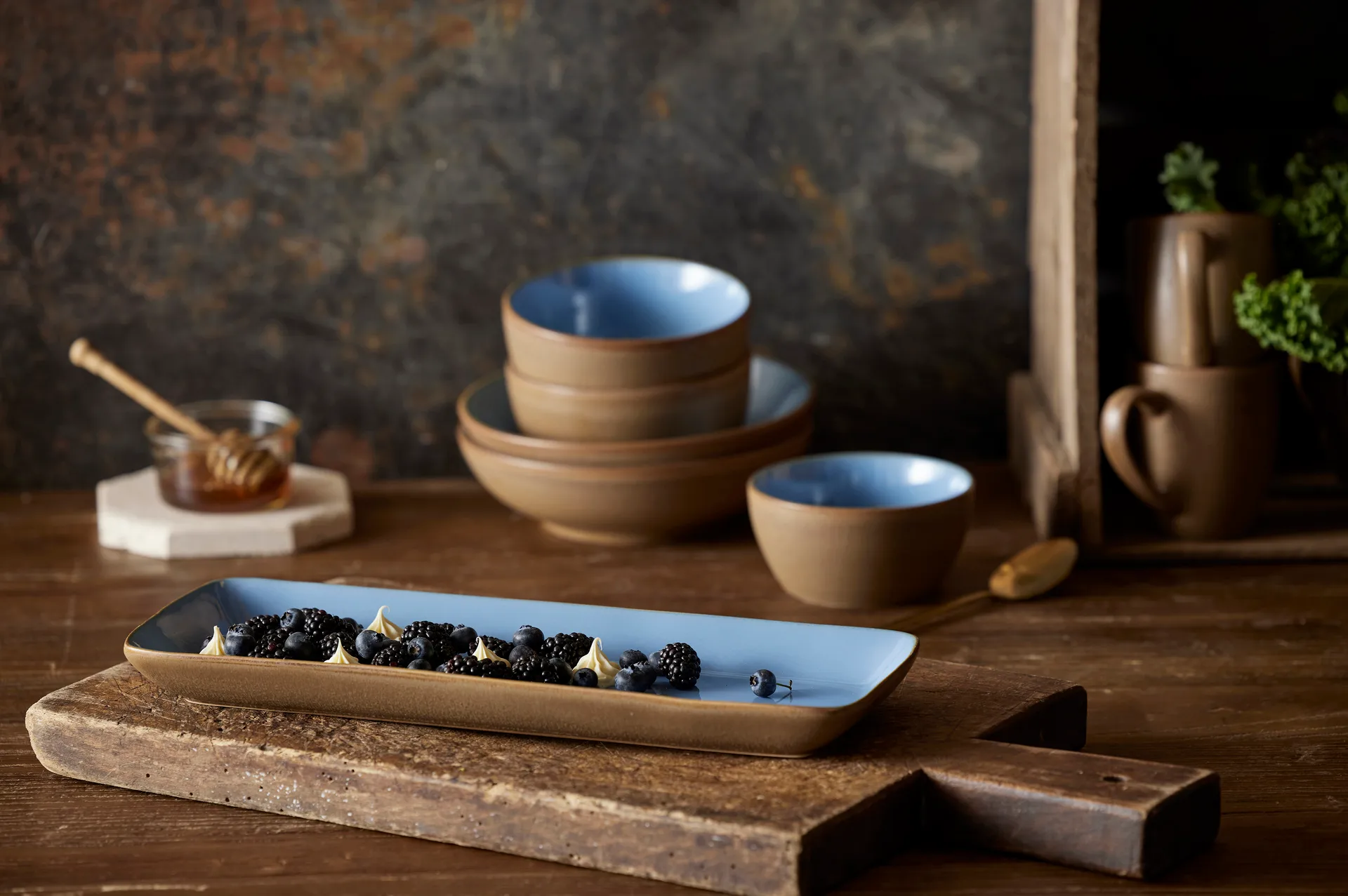 Bitz Wood pastaskål Ø 20 cm, Wood-ocean Bitz