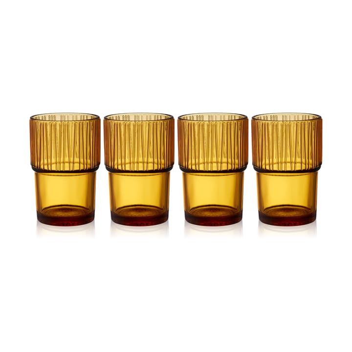 Kusintha caféglass 38 cl 4-stk., Amber Bitz