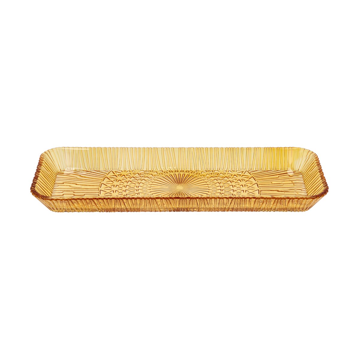 Kusintha serveringsfat rektangulært 14x38 cm Amber