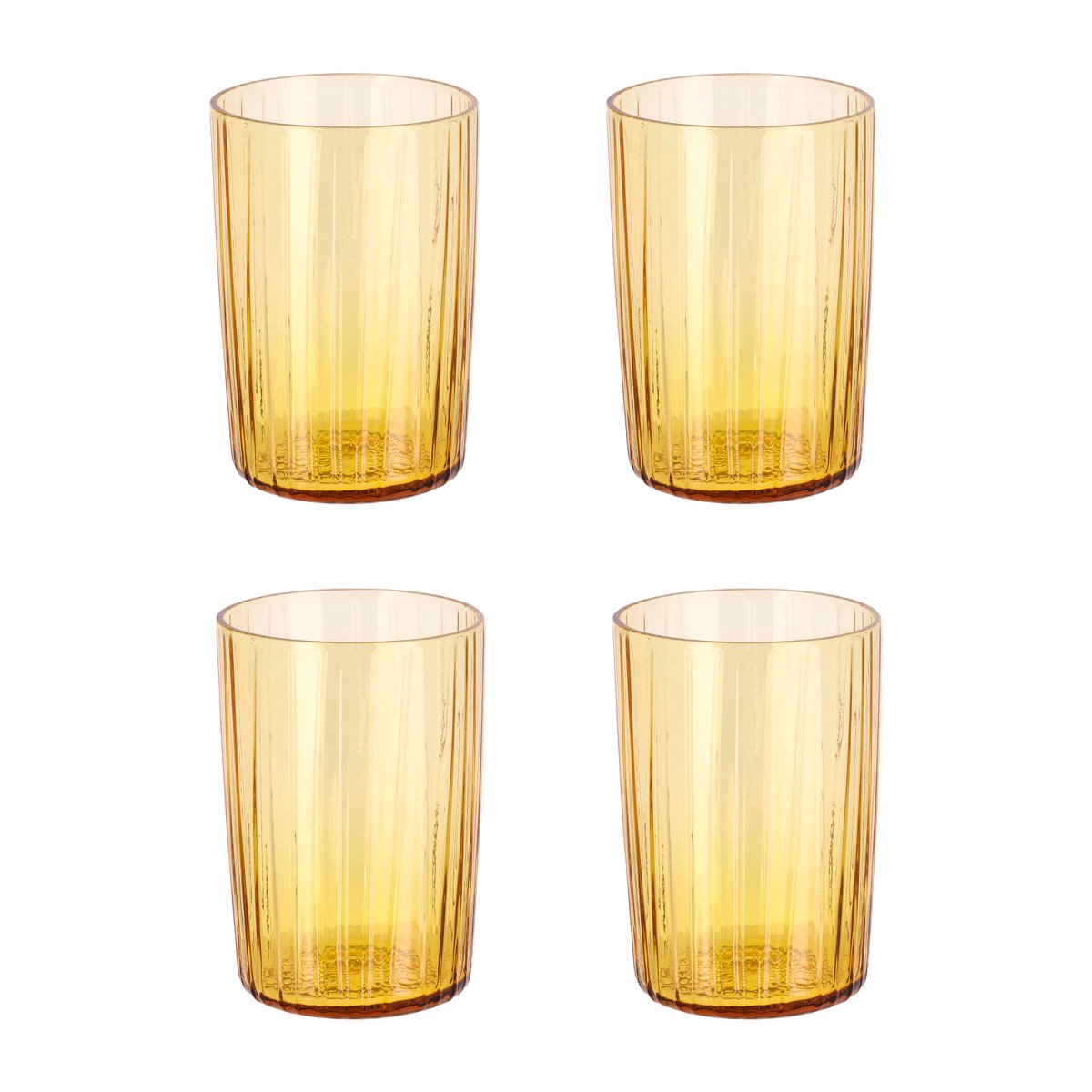 Bitz Kusintha vannglass 28 cl 4-pakning Amber
