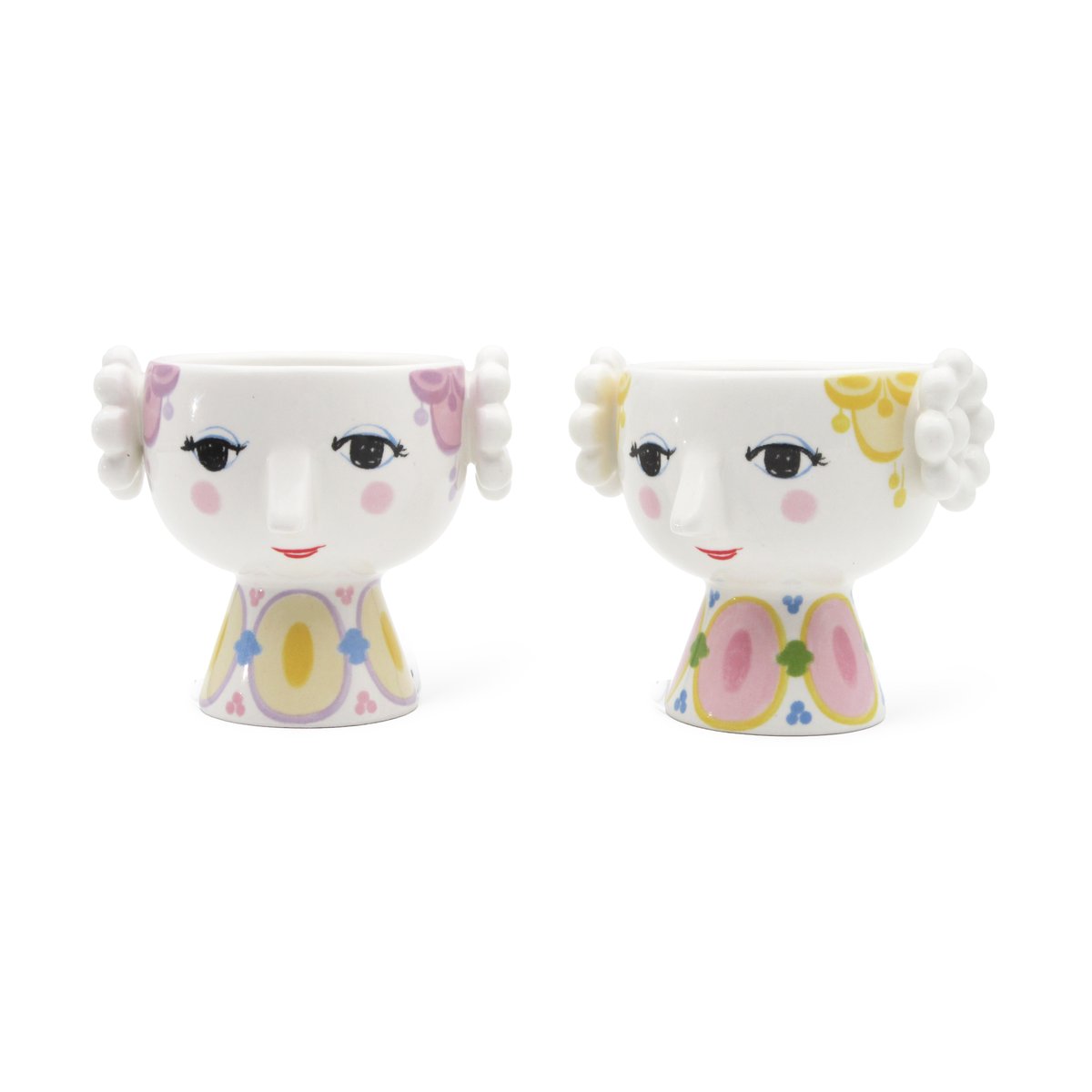 Bjørn Wiinblad Eva telysholder Ø6,5 cm 2-pk Gul-lavendel