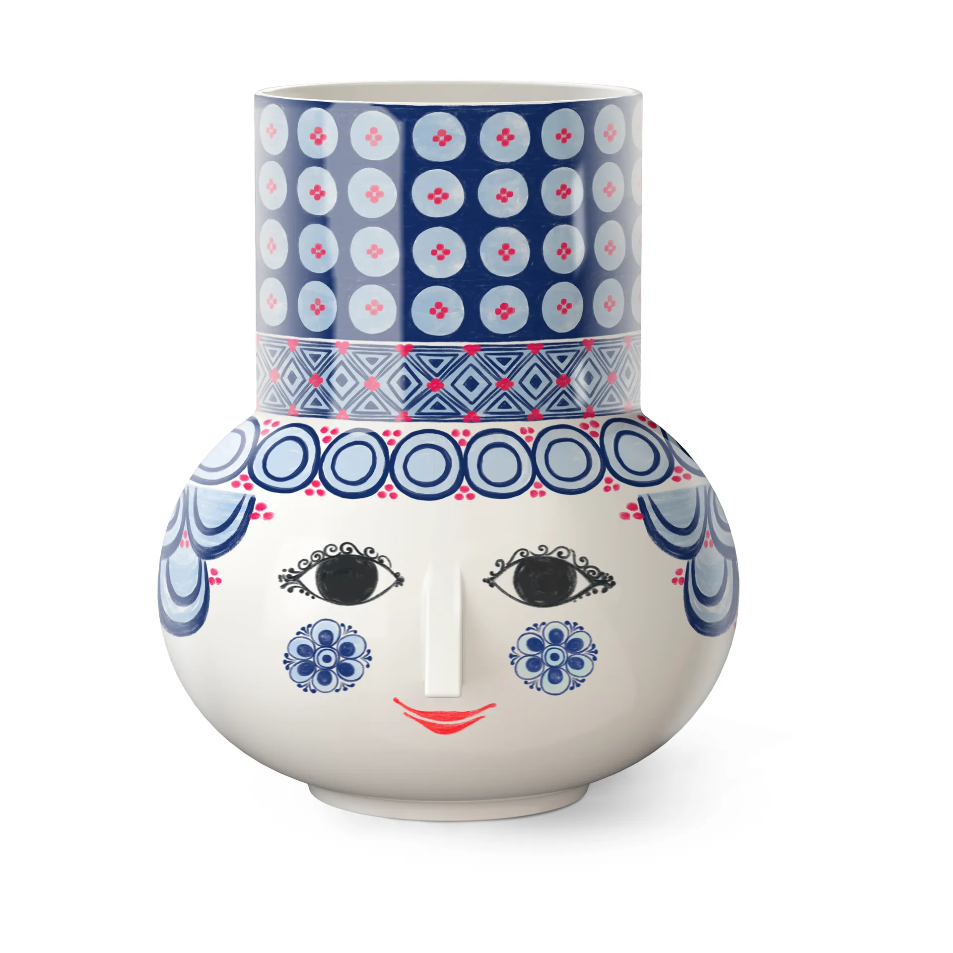 Olga vase 20 cm, Blå Bjørn Wiinblad